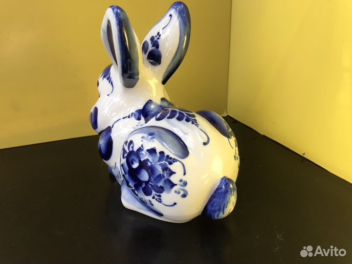Z.5703 кролик Гжель большой (15х15 см)