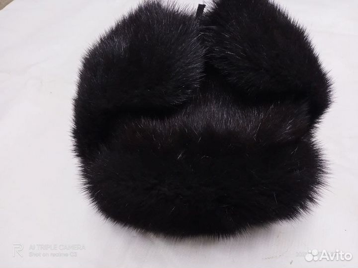 Норковая шапка мужская ушанка размер