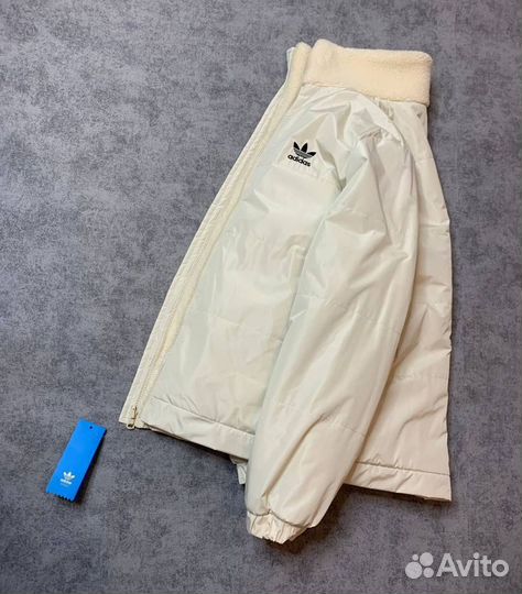 Куртка Adidas Плюшевая Двухсторонняя Размеры 48-52