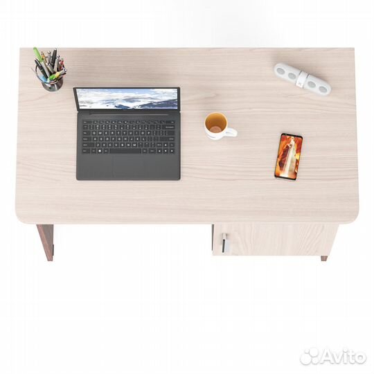 Стол письменный мд-109, цвет ясень шимо светлый/ясень шимо тёмный, шхгхв 105х57х75 см., не универсал