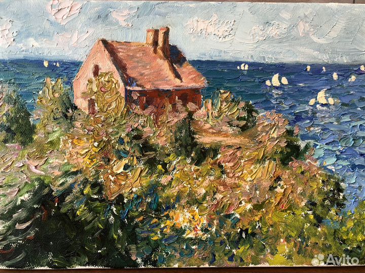 Картина Клод Моне - Рыбацкий дом в Варенгевиле