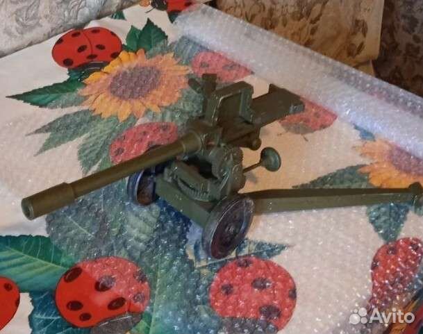 Игрушка СССР, пушка, гаубица, артиллерия