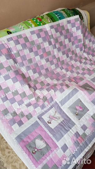 Покрывало лоскутное ручной работы