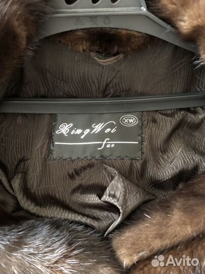 Шуба норковая, с капюшоном, 44-46 длина 100 см