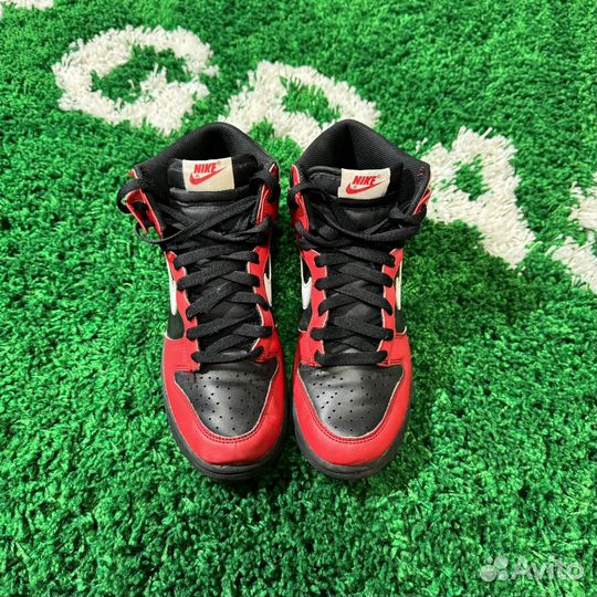 Nike Dunk High GS Red Black