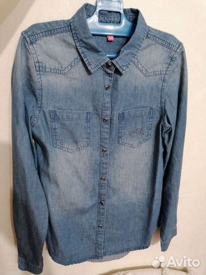 Джинсовая рубашка для девочки