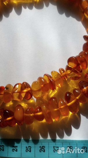 Бусы янтарь