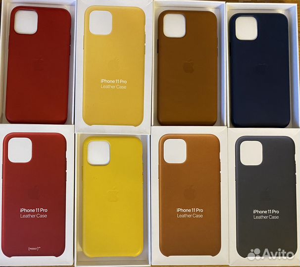 Чехлы оригинал iPhone 11pro Leather Case Apple
