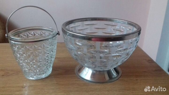 Вазы , хрусталь СССР Конфетница ваза под фрук