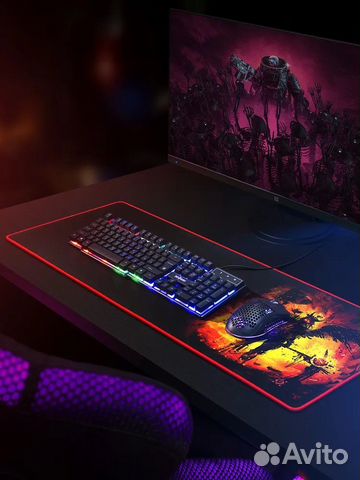 Большой игровой коврик для мыши в ассортименте RGB