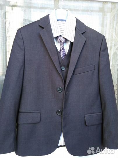 Школьный пиджак, жилет, р.122