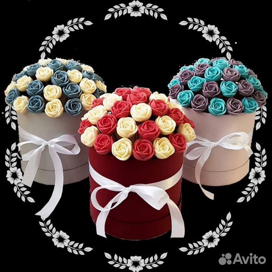 Букет из розочек и пионов