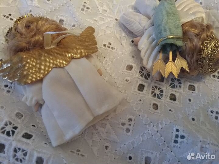 Винтажные игрушки куколки на ёлку