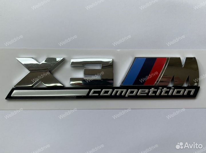 Шильд BMW X3M X4M X5M X6M X7M Competition хром