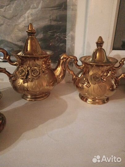 Чайно кофейный сервиз роза