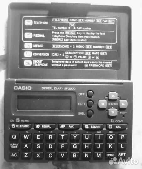 Casio- органайзер цифровой дневник Винтаж