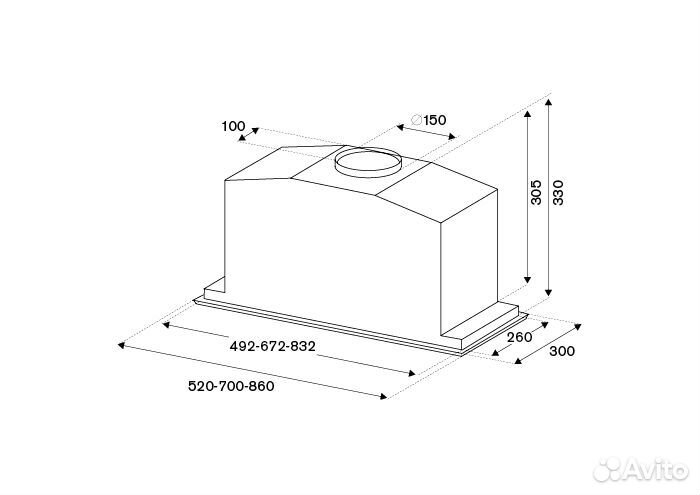 Вытяжка bertazzoni KIN86MOD1XB