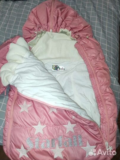 Конверт зимний для девочки