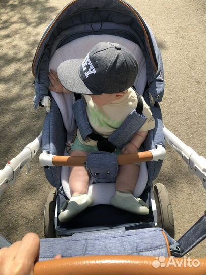 Коляска 2 в 1 adamex massimo цвет jeans