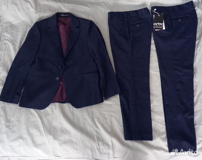 Костюм Orby р.128 + новые рубашки, жилеты и др