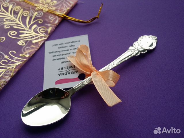 Детская серебряная ложечка. Гравировка