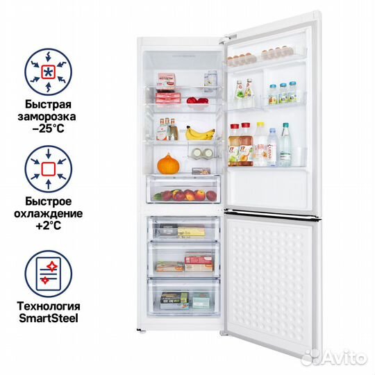 Холодильник-морозильник maunfeld MFF195NFW10