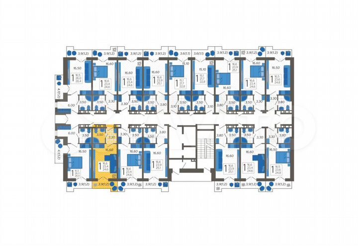 Апартаменты-студия, 24,6 м², 10/12 эт.