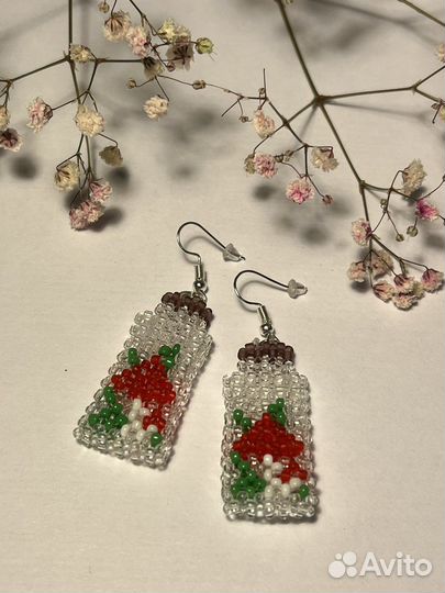 Серьги из бисера