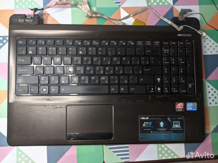 Asus x52j - Разбор /мат.плата/топкейс/поддон