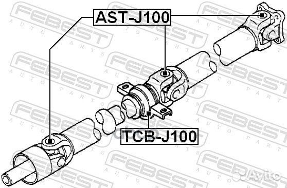 Крестовина карданной передачи toyota cami J100E