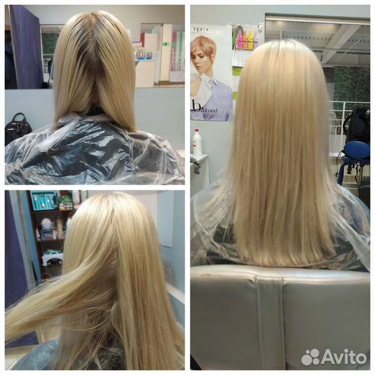 Модель на окрашивание волос и стрижки