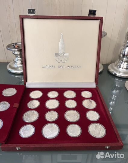 Набор монет Олимпиада 80. Серебро. ац