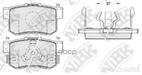 Колодки тормозные дисковые зад honda accord