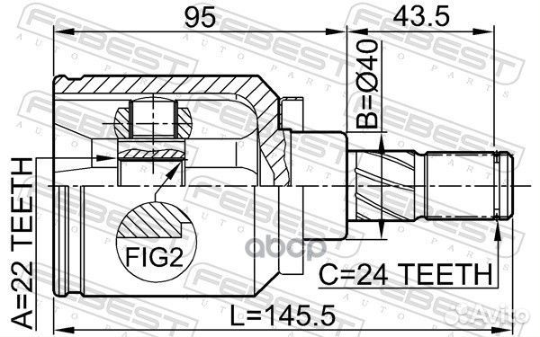 ШРУС внутренний nissan almera classic (B10)