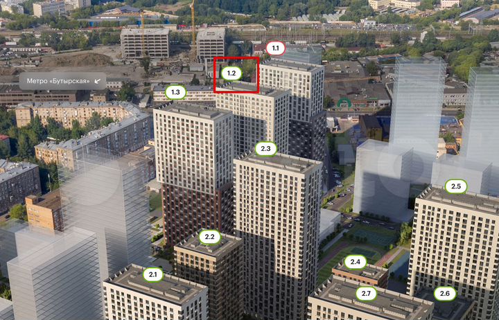 Квартира-студия, 21,8 м², 4/32 эт.