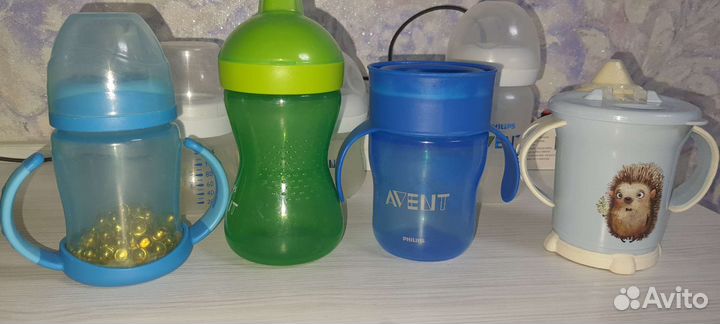 Бутылочки, поильники Avent цена за все