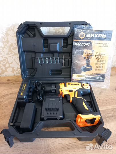 Аккумуляторная дрель-шуруповерт Вихрь да-14,4Л-2К