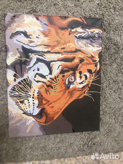 Тигр картина (готовая )