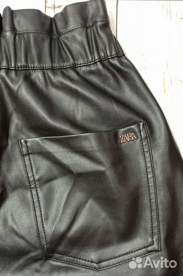 Кожаные брюки Zara