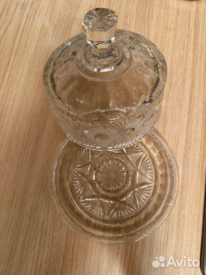 Масленка хрустальная