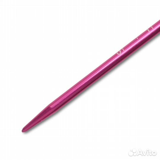 34505 Спицы вязальные с измер. шкалой 3,00мм*35см, металл, красный, pony