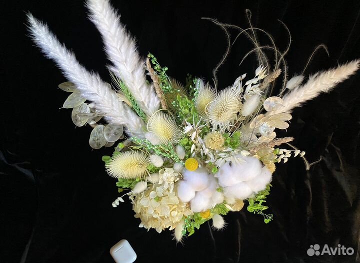 Букет цветов композиция из сухоцветов