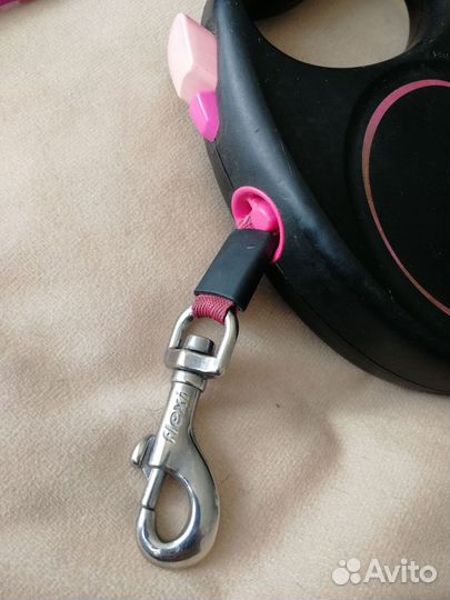 Поводок рулетка flexi 5 метров + ошейник 22см