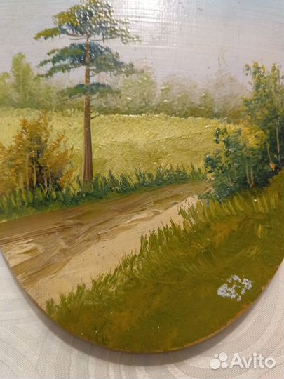 Картина маслом полевой пейзаж