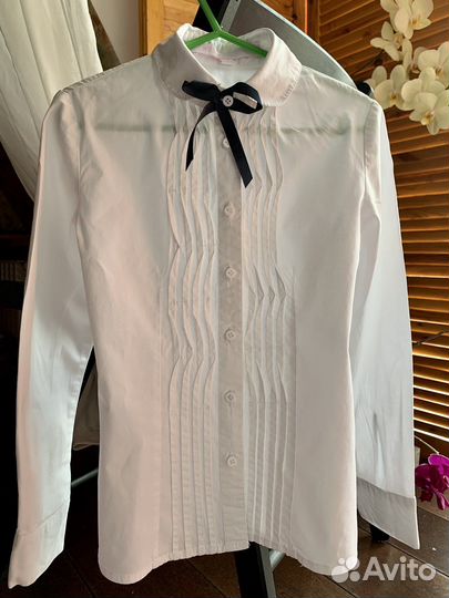 Блузка белая для девочек 122