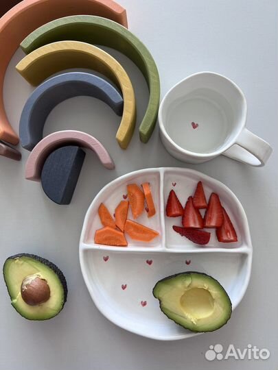 Набор детской посуды керамический