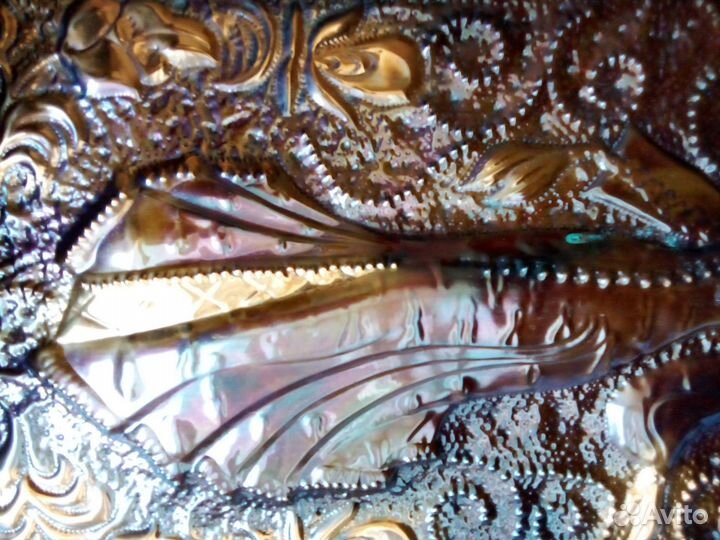 Чеканное медное панно