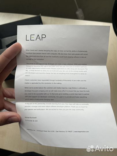 Leap motion трекер, оригинал, не пользовался