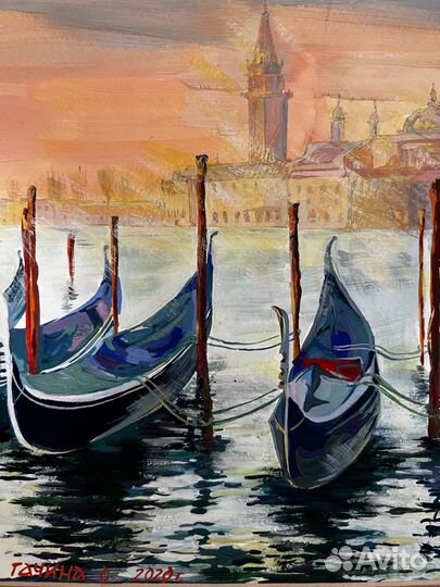 Венеция Каналы и гондолы Картина Пейзаж