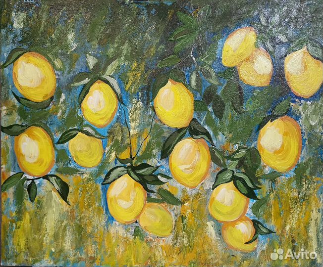 Картина акрил Лимоны
